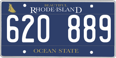 RI license plate 620889