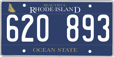 RI license plate 620893