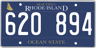 RI license plate 620894