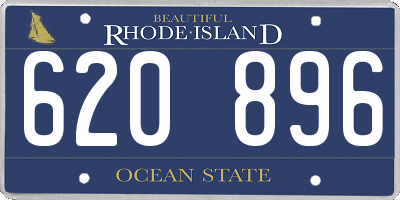 RI license plate 620896