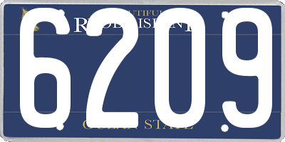 RI license plate 6209