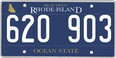 RI license plate 620903