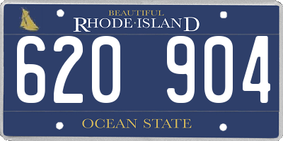 RI license plate 620904