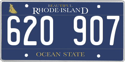 RI license plate 620907