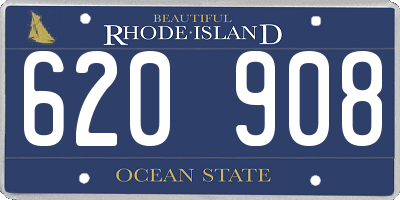 RI license plate 620908