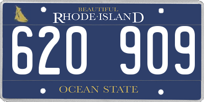 RI license plate 620909