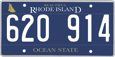 RI license plate 620914