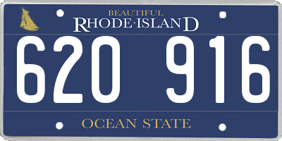 RI license plate 620916