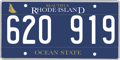 RI license plate 620919