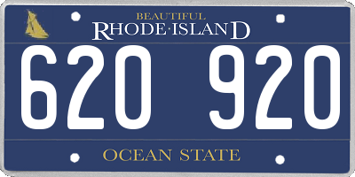 RI license plate 620920