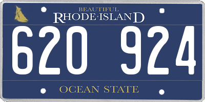 RI license plate 620924