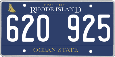 RI license plate 620925