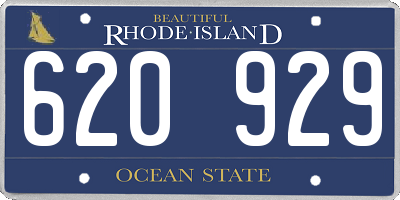 RI license plate 620929