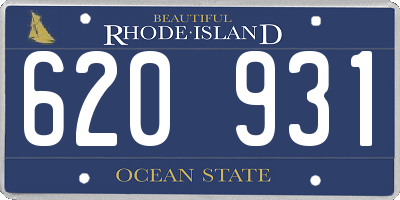 RI license plate 620931