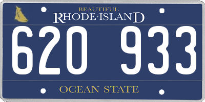 RI license plate 620933