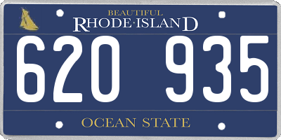 RI license plate 620935