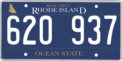 RI license plate 620937