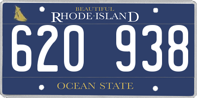 RI license plate 620938