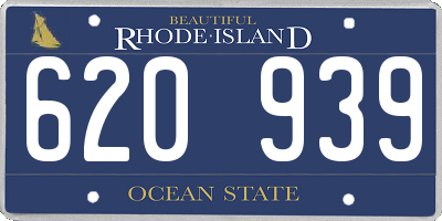 RI license plate 620939
