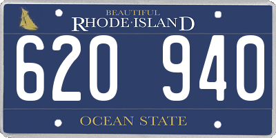 RI license plate 620940