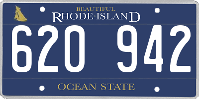 RI license plate 620942