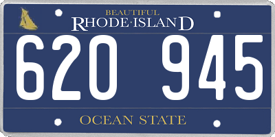 RI license plate 620945