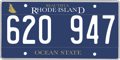 RI license plate 620947