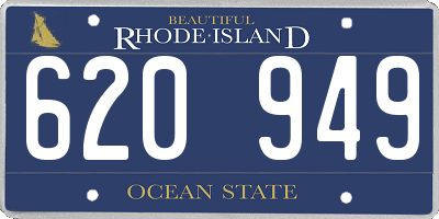 RI license plate 620949