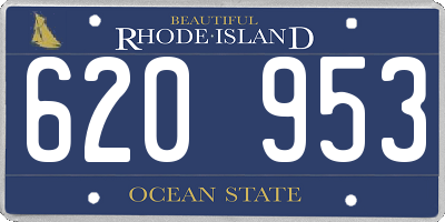 RI license plate 620953