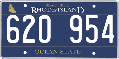 RI license plate 620954