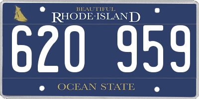 RI license plate 620959