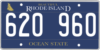 RI license plate 620960
