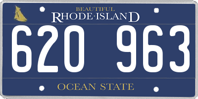 RI license plate 620963