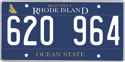 RI license plate 620964