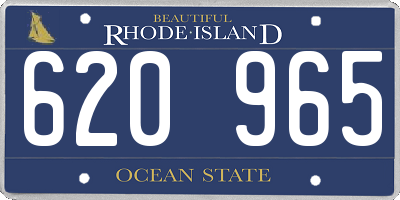 RI license plate 620965