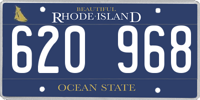 RI license plate 620968