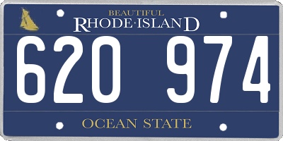 RI license plate 620974