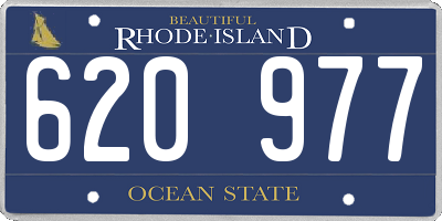 RI license plate 620977