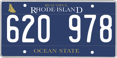 RI license plate 620978