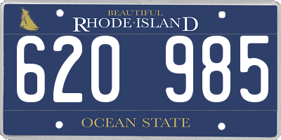 RI license plate 620985