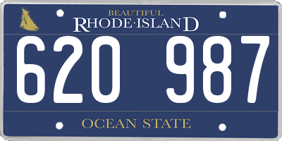 RI license plate 620987
