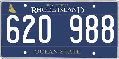 RI license plate 620988