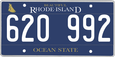 RI license plate 620992