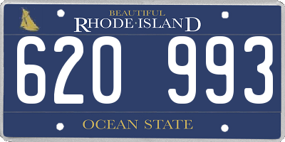 RI license plate 620993