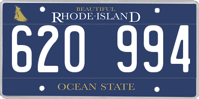 RI license plate 620994
