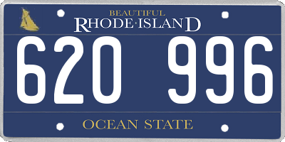 RI license plate 620996