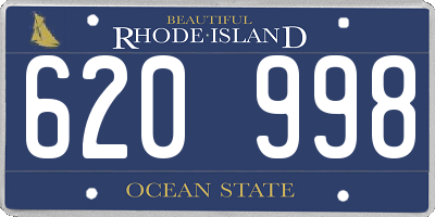 RI license plate 620998