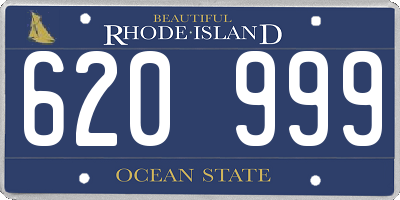RI license plate 620999