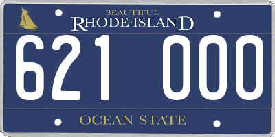 RI license plate 621000