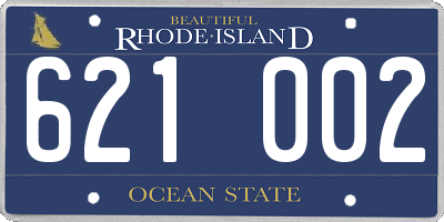 RI license plate 621002